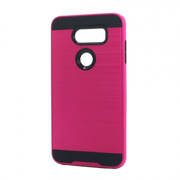 Wholesale LG V30 Armor Hybrid Case (Hot Pink)